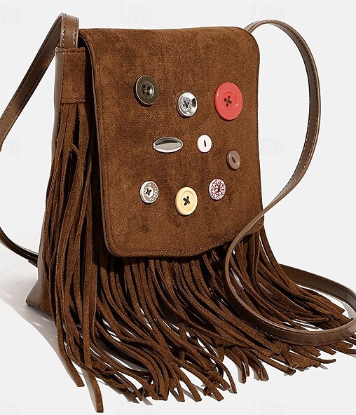 Retro Vintage 1970s Tas Schoudertas Hippie Franje Dames Tas Feest Casual Dagelijks Pride Parade Volwassenen Tas