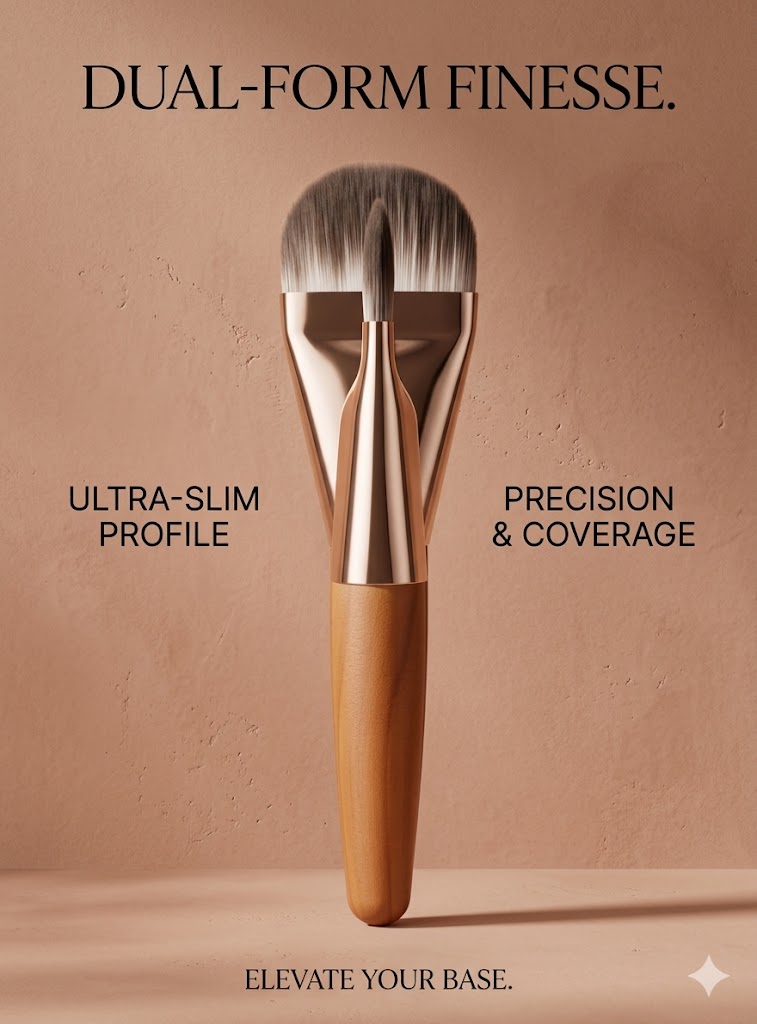 Super Thin Flat Foundation Brush: Precision Liquid Base Applicator for Streak-Free, High-Definition Coverage