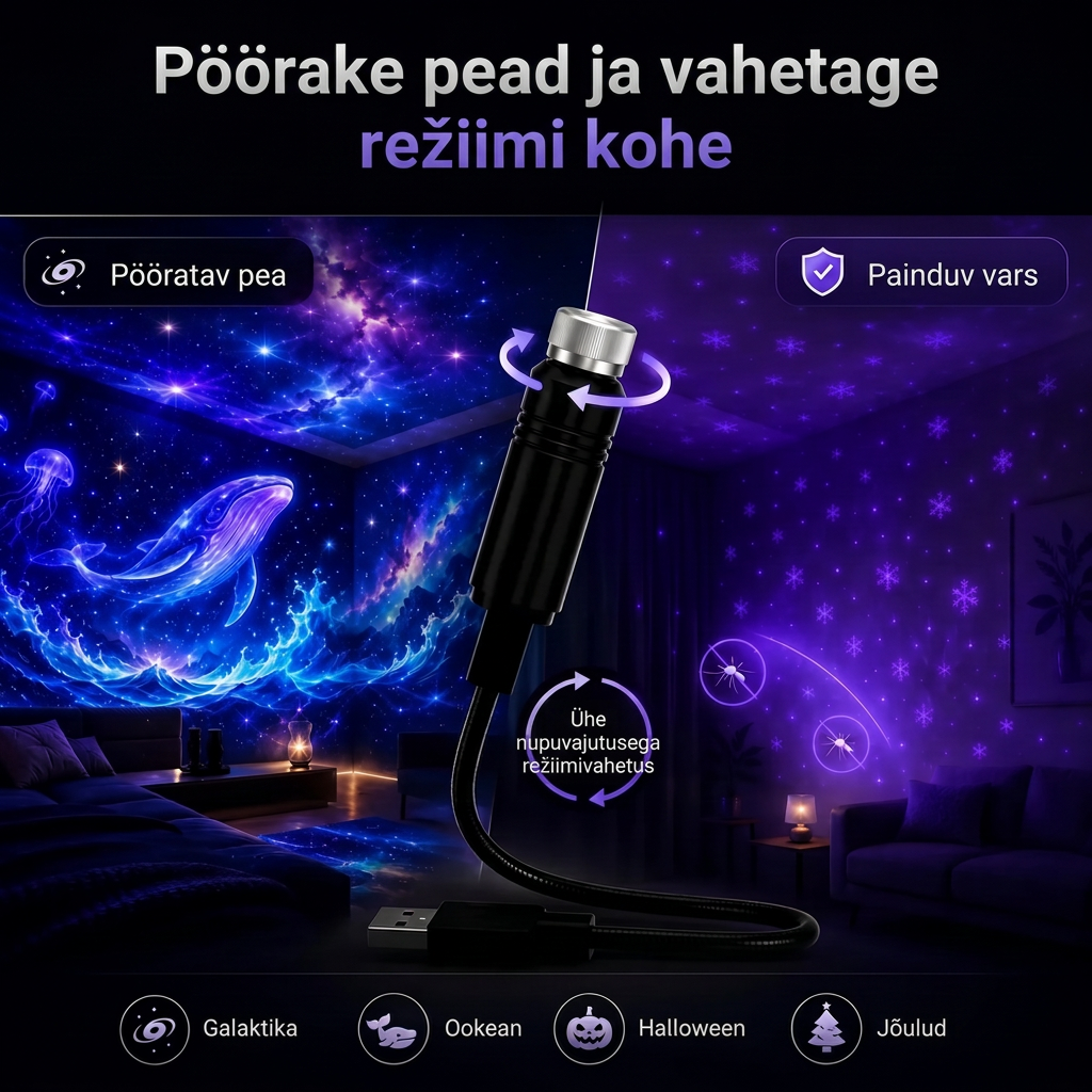 🎄 Vánoční edice | 🌥️ 𝐋𝐄𝐅𝐔𝐍® Inteligentní 5D projektor nové generace ✨ Proměňte svůj domov v kouzelný svět světel, hvězd a vánoční atmosféry ❤️