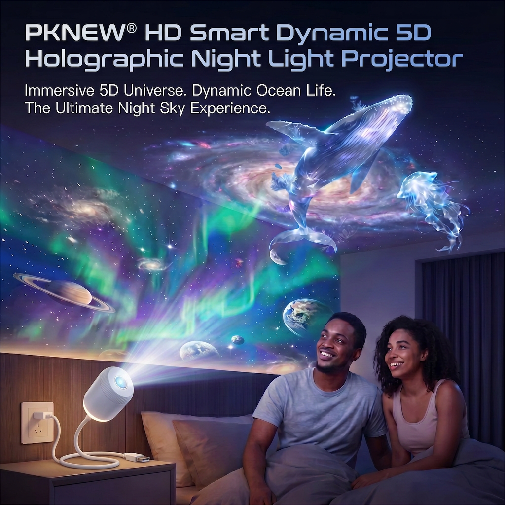 PKNEW®🌊 NEXT-GEN SMART ☘️ PROJECTION HD Smart Dynamic 5D Holographic Night Light Projector🍁