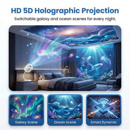 PKNEW®🌊 NEXT-GEN SMART ☘️ PROJECTION HD Smart Dynamic 5D Holographic Night Light Projector🍁