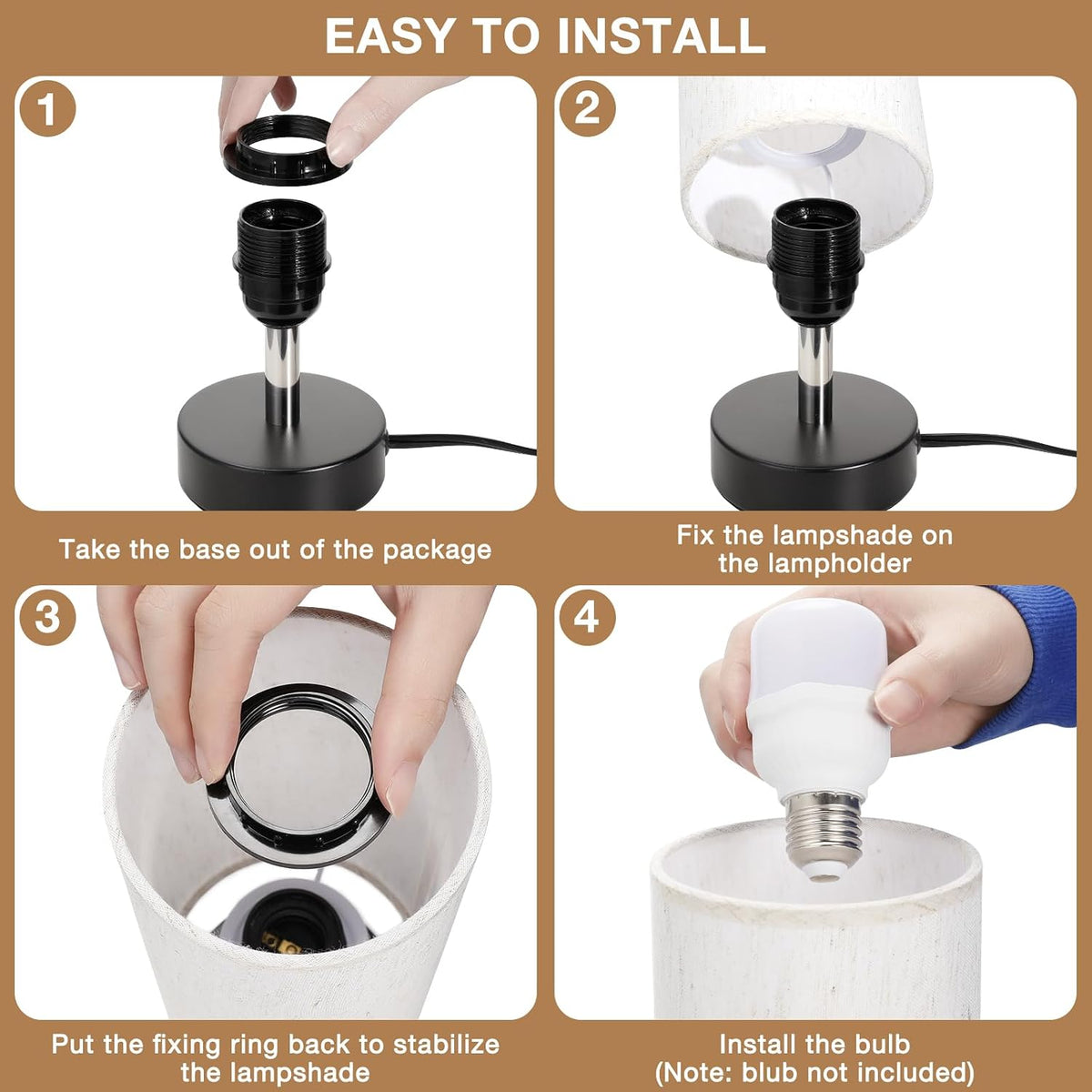 Väike minimalistlik laualamp öökapile – magamistoa, elutoa, kontori ja ühiselamu lamp