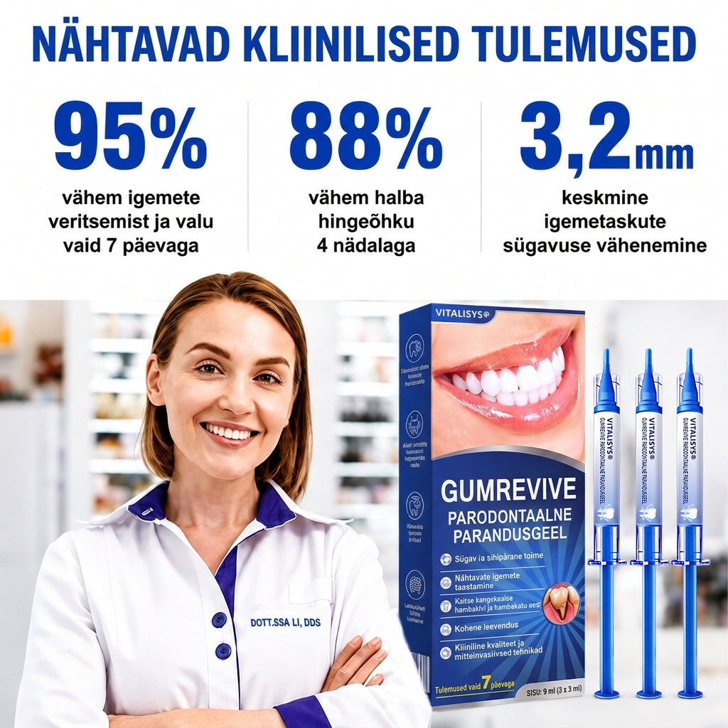 Hambaarstide soovitatud 👨‍⚕️🦷🛡️ Vitalisys® GumRevive – taastav igemegeel 🌥️❤️