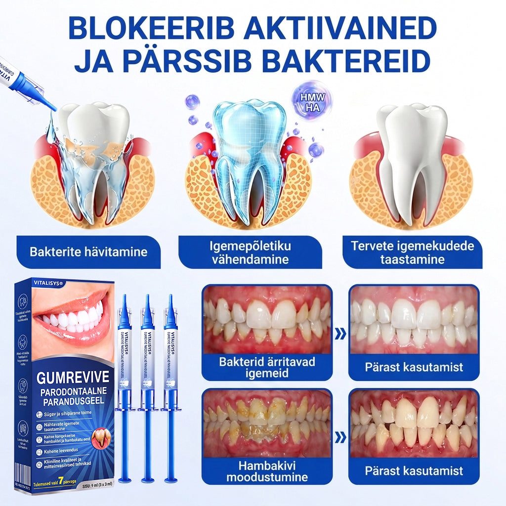 Hambaarstide soovitatud 👨‍⚕️🦷🛡️ Vitalisys® GumRevive – taastav igemegeel 🌥️❤️