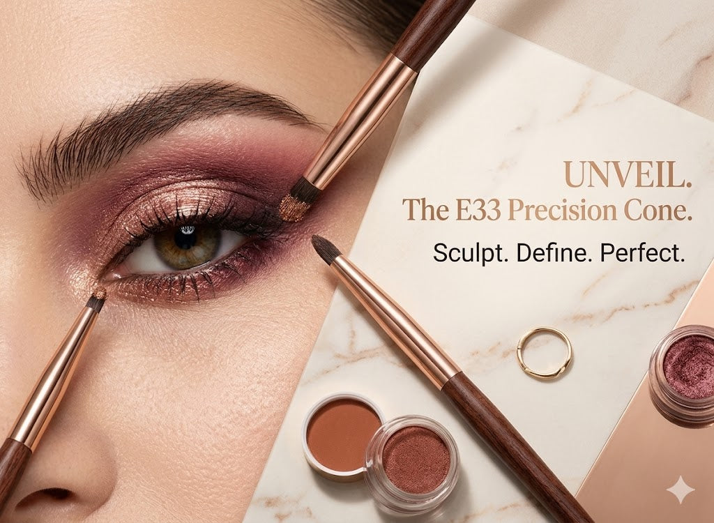 Detail Artistry Eye Brush: Small Shader & Precision Eyeliner Tool - Premium Natural Hair & Copper Ferrule