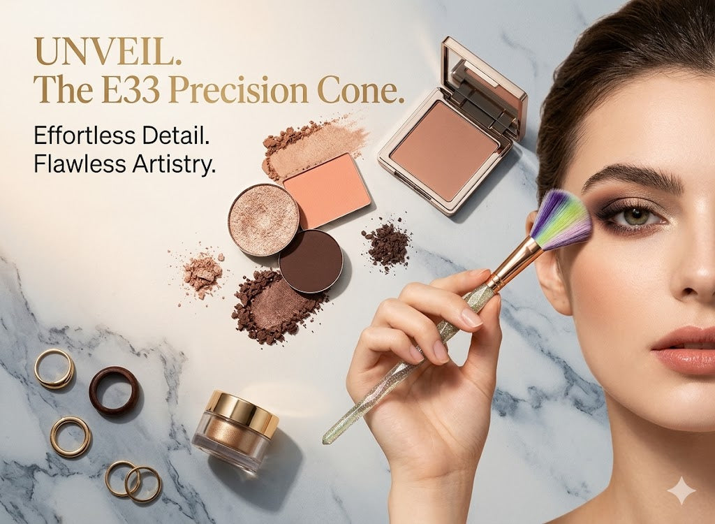 Detail Artistry Eye Brush: Small Shader & Precision Eyeliner Tool - Premium Natural Hair & Copper Ferrule