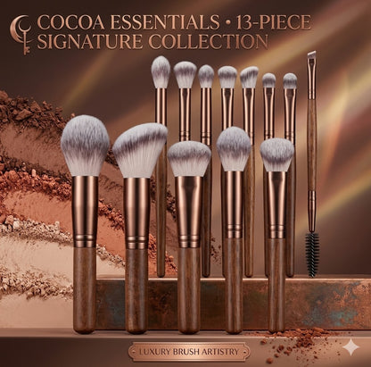 Essential Artistry Brush Kit: 15 Professional Tools for Flawless Face & Eye Makeup - Rose Gold Edition