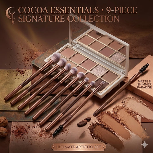 Essential Artistry Brush Kit: 15 Professional Tools for Flawless Face & Eye Makeup - Rose Gold Edition