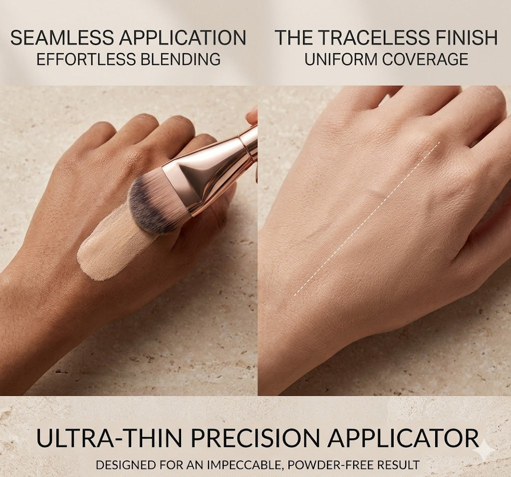 Super Thin Flat Foundation Brush: Precision Liquid Base Applicator for Streak-Free, High-Definition Coverage